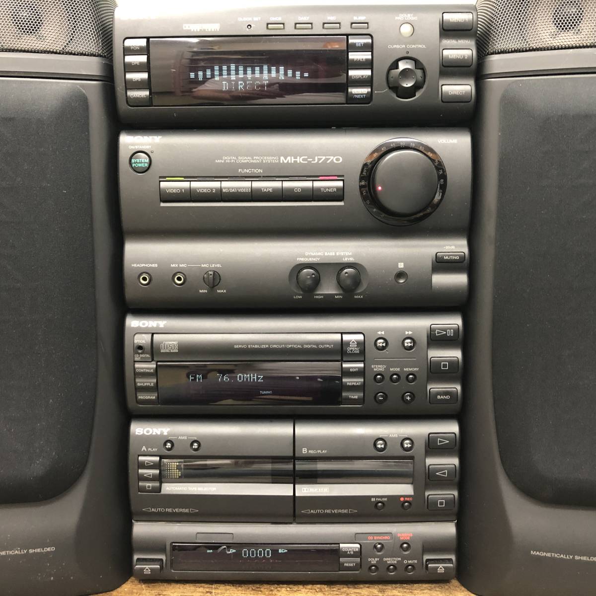 ソニー★FH-7★コンボシステム★ジャンク品★通電のみ □SONY ソニー システムコンポ MHC-J770□高級機 電源確認OK ジャンク