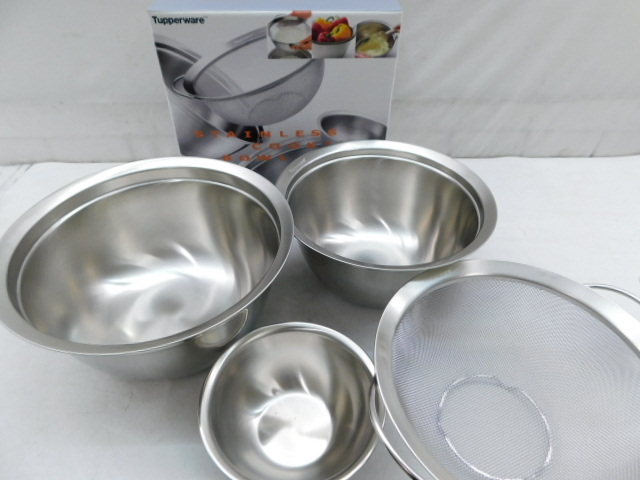 Tupperware ステンレスクッキングボウルセット 【楽天市場】ボウル