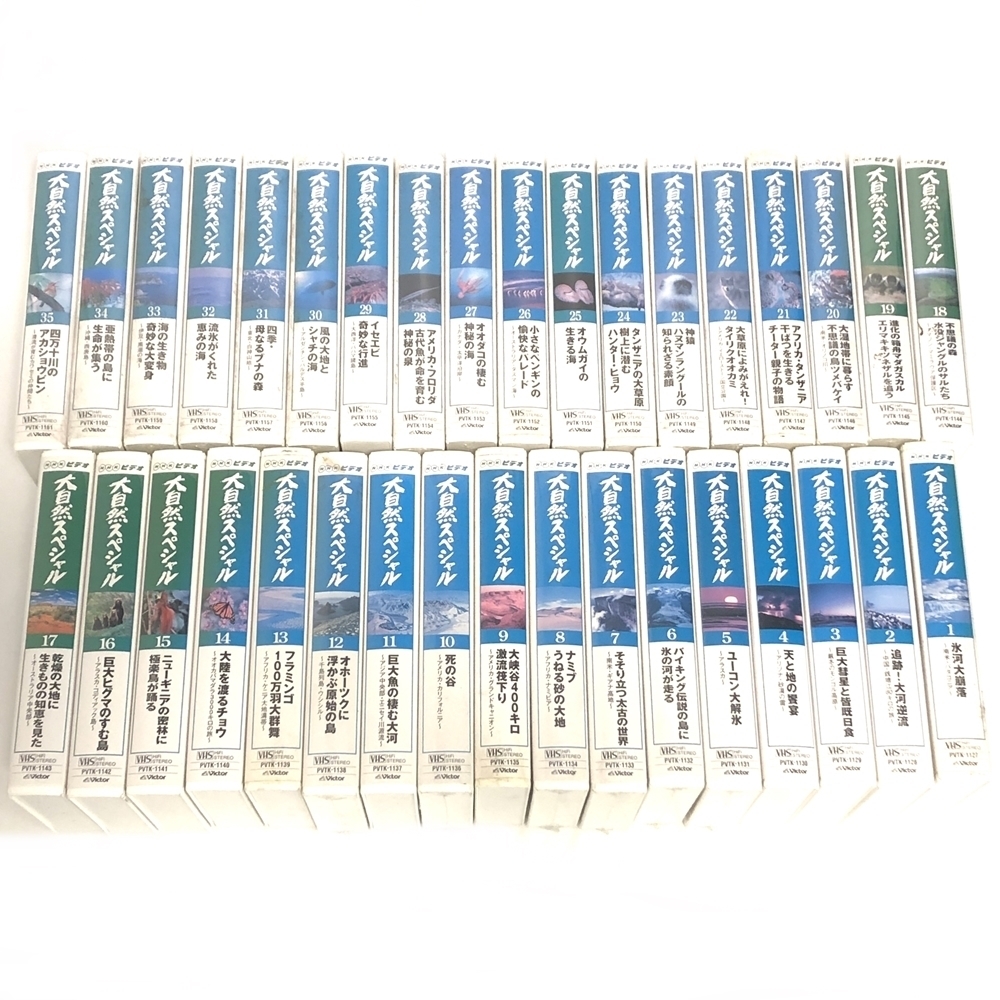 VHS 動物と自然のビデオ　ジオ・ワールド　全10巻セット　中古 NHK【大自然スペシャル35巻セット】VHS 学習教材 自然 大地 動物