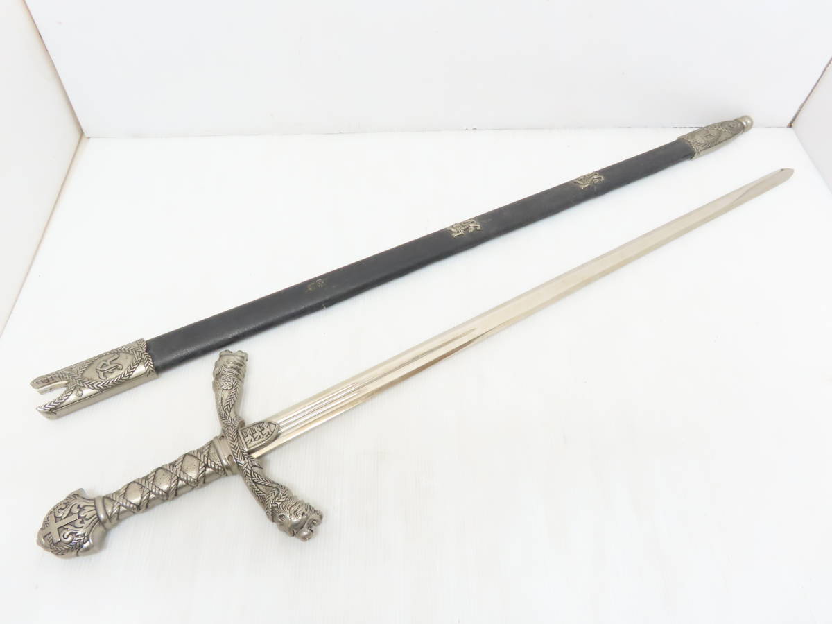 西洋剣 模擬刀 サーベル レプリカ オブジェ 十字架 全長104cm 重量2kg