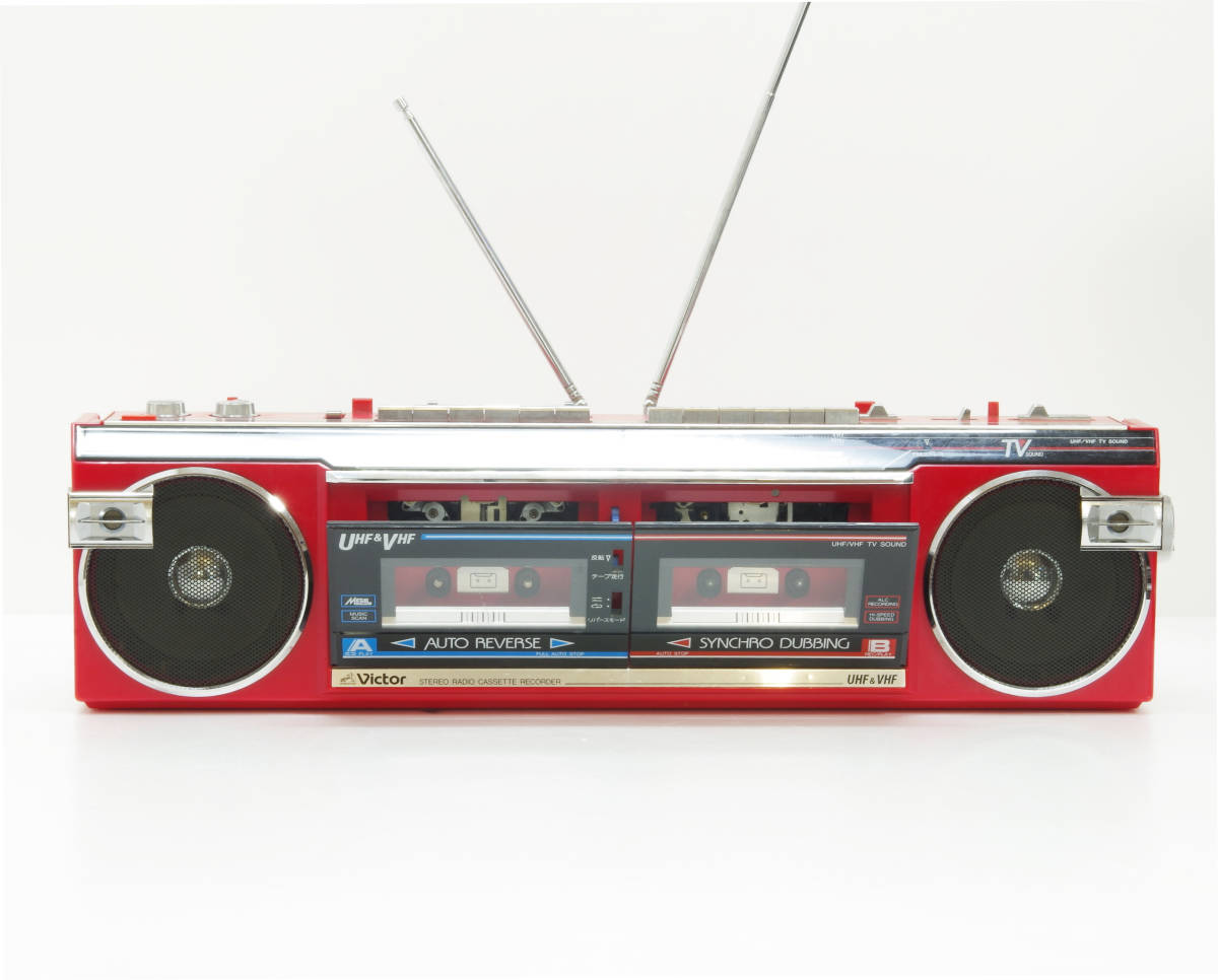 VTC-3000 レトロビデオレコーダー 日本製 Victor ダブルラジカセ 昭和～平成初期テープレコーダー