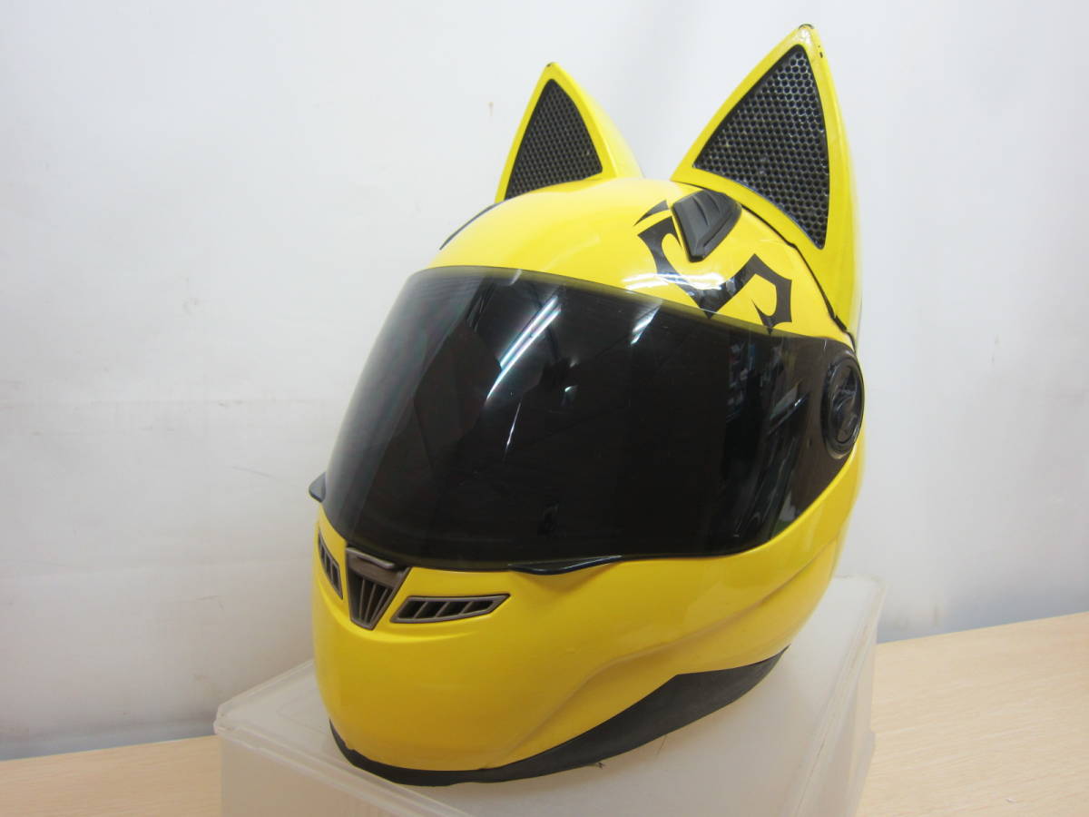 傷や汚れあり】フルフェイス・Nitrinos ニトリノス ストリートヘル 猫