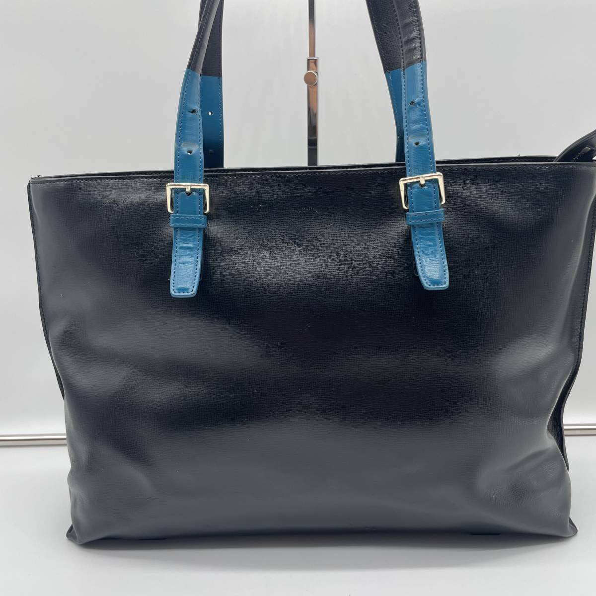 【極美品☆レア】ポールスミス カラードチップ トートバッグ レザー ブラック PAUL SMITH・ポールスミス カラードチップレザー トートバッグ