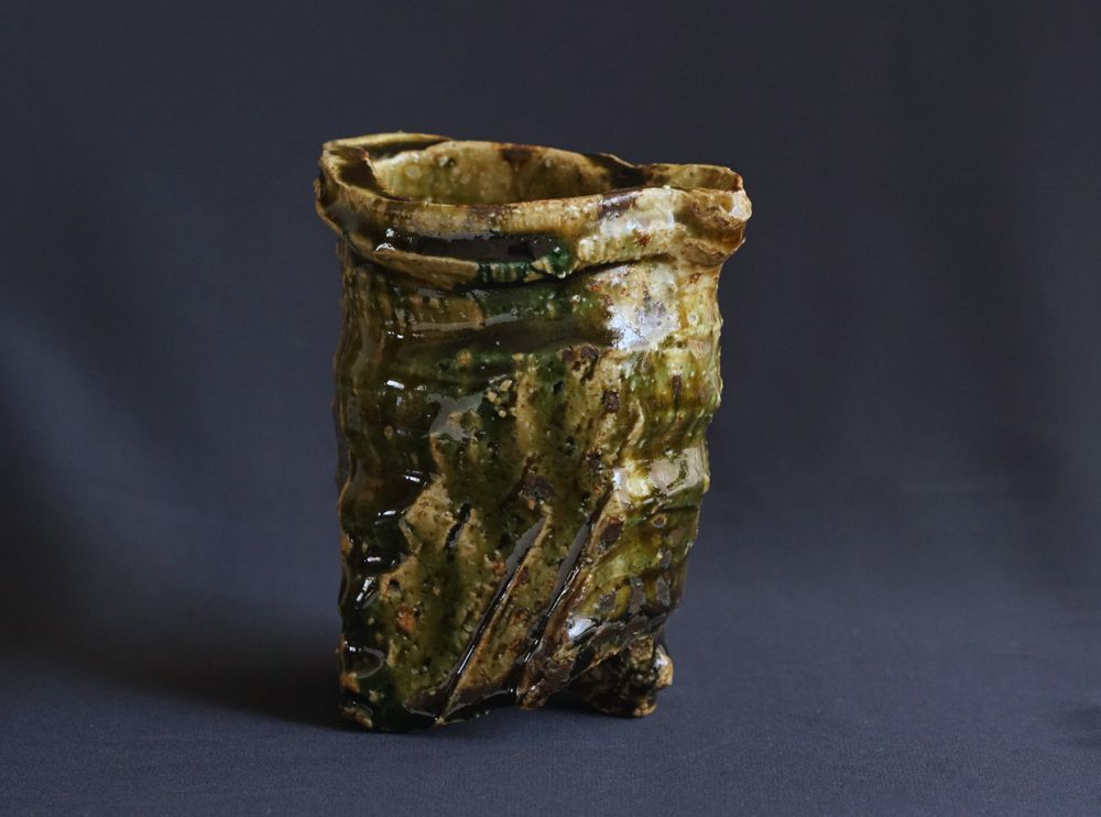 織部　ぐい呑　塚本治彦 塚本治彦 鳴海織部ぐい呑 – 窯と土～Kama-to-tsuchi～