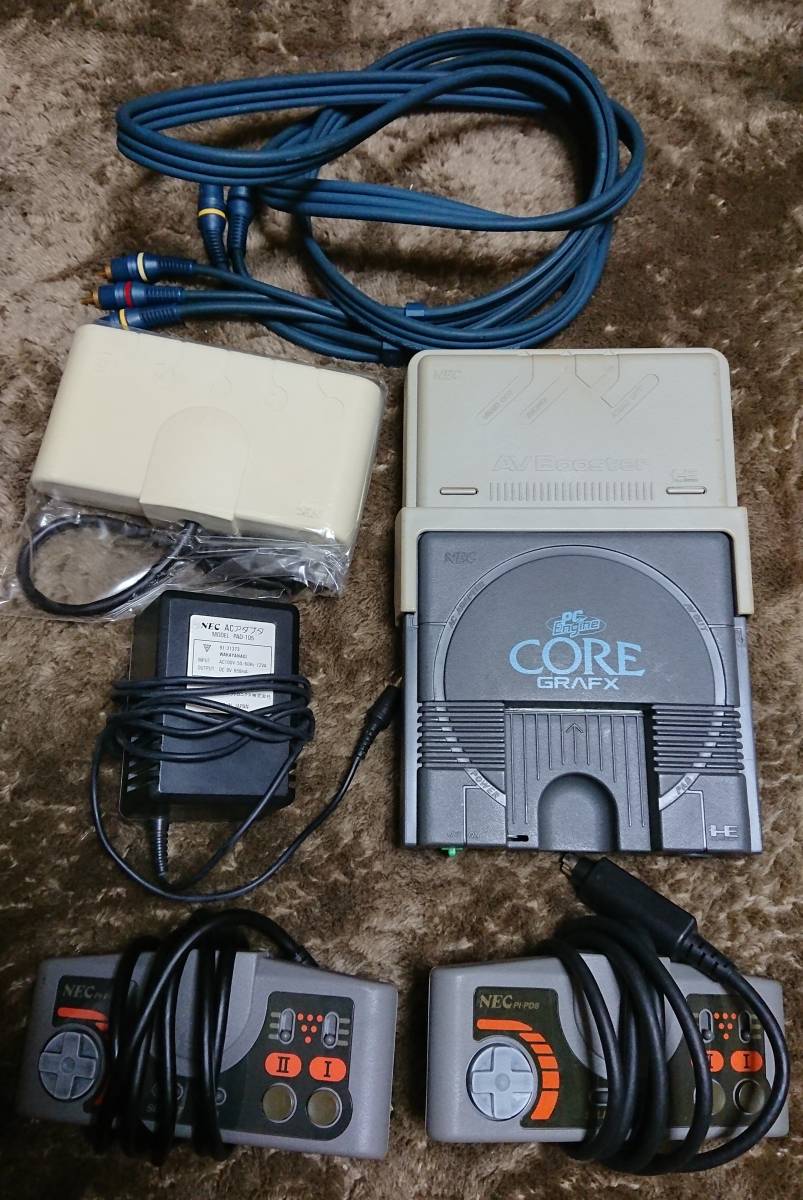 NEC PC FX本体 起動確認済 箱、説明書、ケーブル、コントローラー有り 
