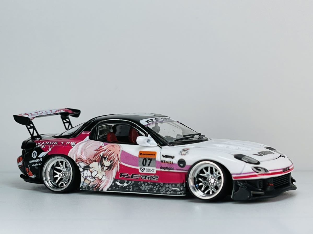 MODERNART 1/64 RX-7 FD3S 痛車 9】 アオシマ 1/64 魔法少女 リリカルなのは 痛車ミニカー