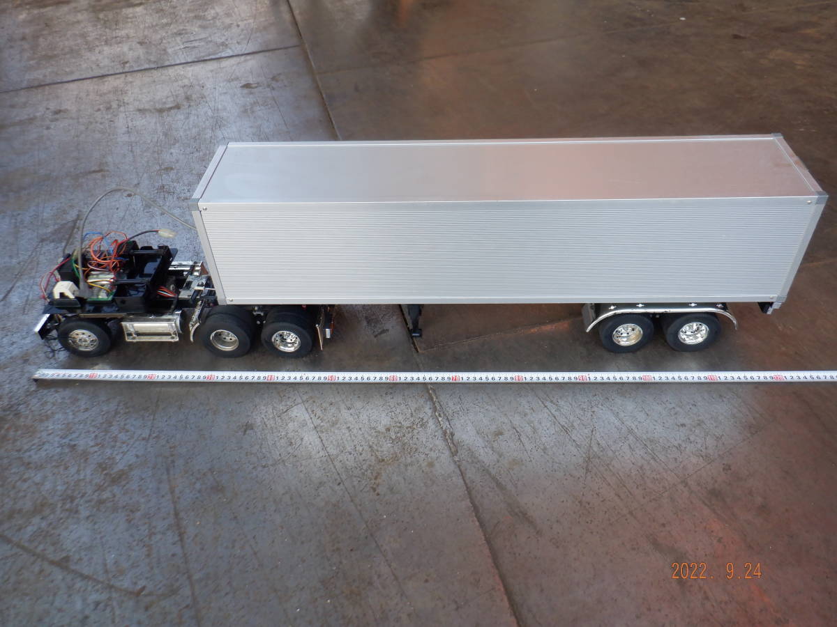 【全体的に状態が悪い】ジャンク ラジコン 送料5000円 トレーラー JR SERVO NES507 remote control 大型 長さ1m20㎝ トラック シルバー 部品取りの落札