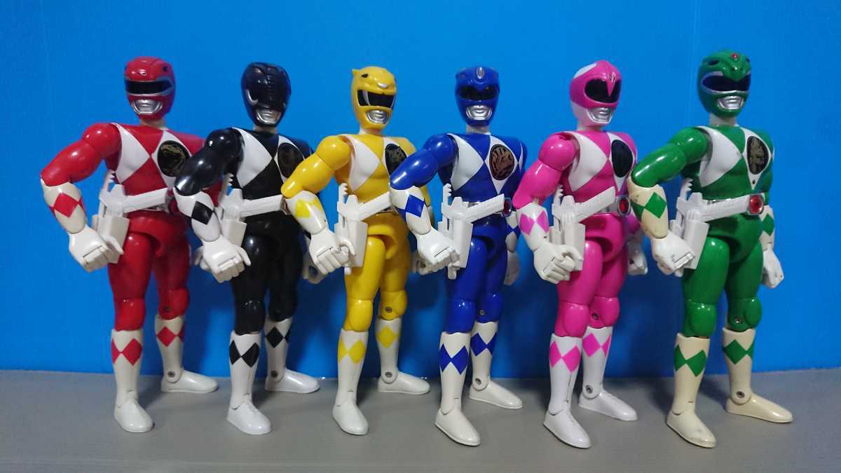 目立った傷や汚れなし】パワーレンジャー アクションフィギュア 6体