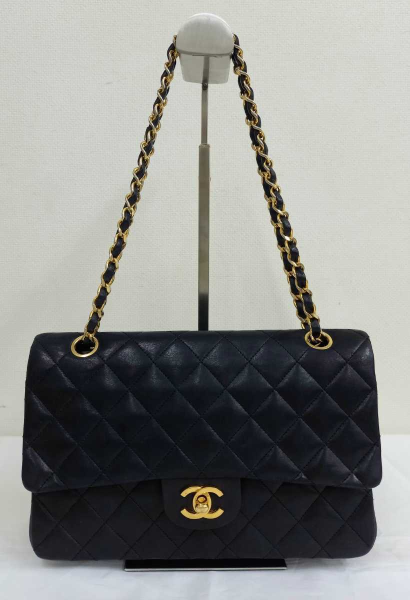 Chanel 5番台 マトラッセ ラムスキン シングルフラップ チェーンショルダーバッグ ブラウン (196603
