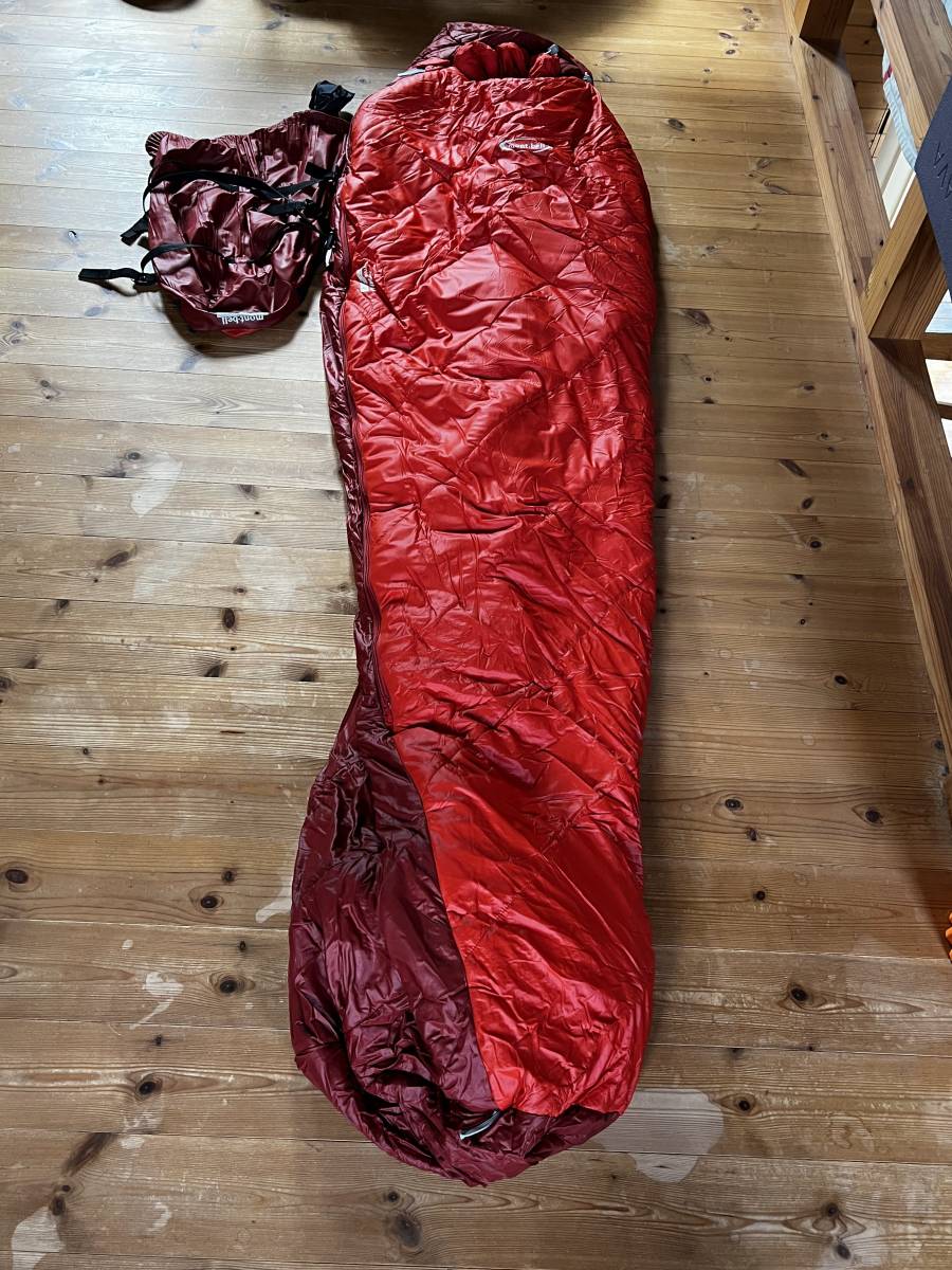 快適睡眠✨グースダウン使用 マミー型寝袋 ダウンシュラフ オレンジ 1000g