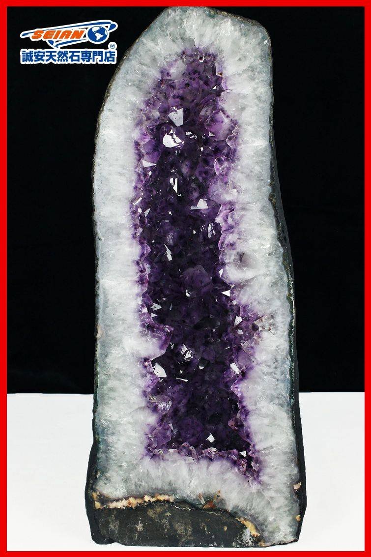 ブラジル産☆ 天然水晶宝石アメジストドーム 超巨大12.95kg☆高さ340mm