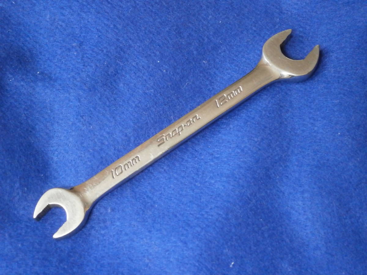 【やや傷や汚れあり】スナップオン Snapon オープンエンドレンチ ギザ付き スパナ SVOM1012 10mm 12mm 廃盤の落札情報