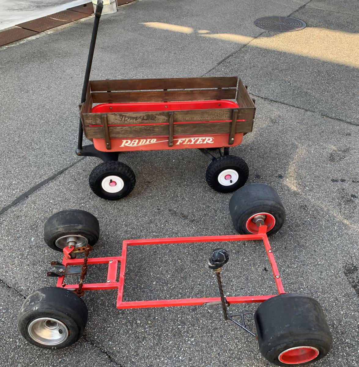 【全体的に状態が悪い】ラジオフライヤー 三輪車 赤 RADIO FLYER！ジャンク の落札情報詳細 ヤフオク落札価格情報 オークフリー