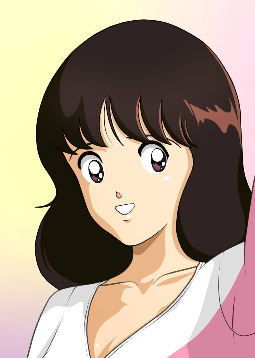 未使用】【A4サイズ】タッチ 朝倉南 レオタード Ver.選択式 CGイラスト