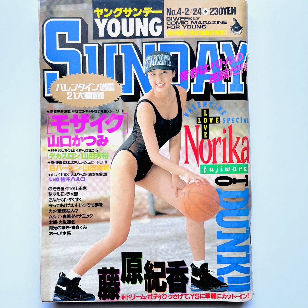 傷や汚れあり】☆希少 ヤングサンデー 1995年2月24日号 藤原紀香 水着
