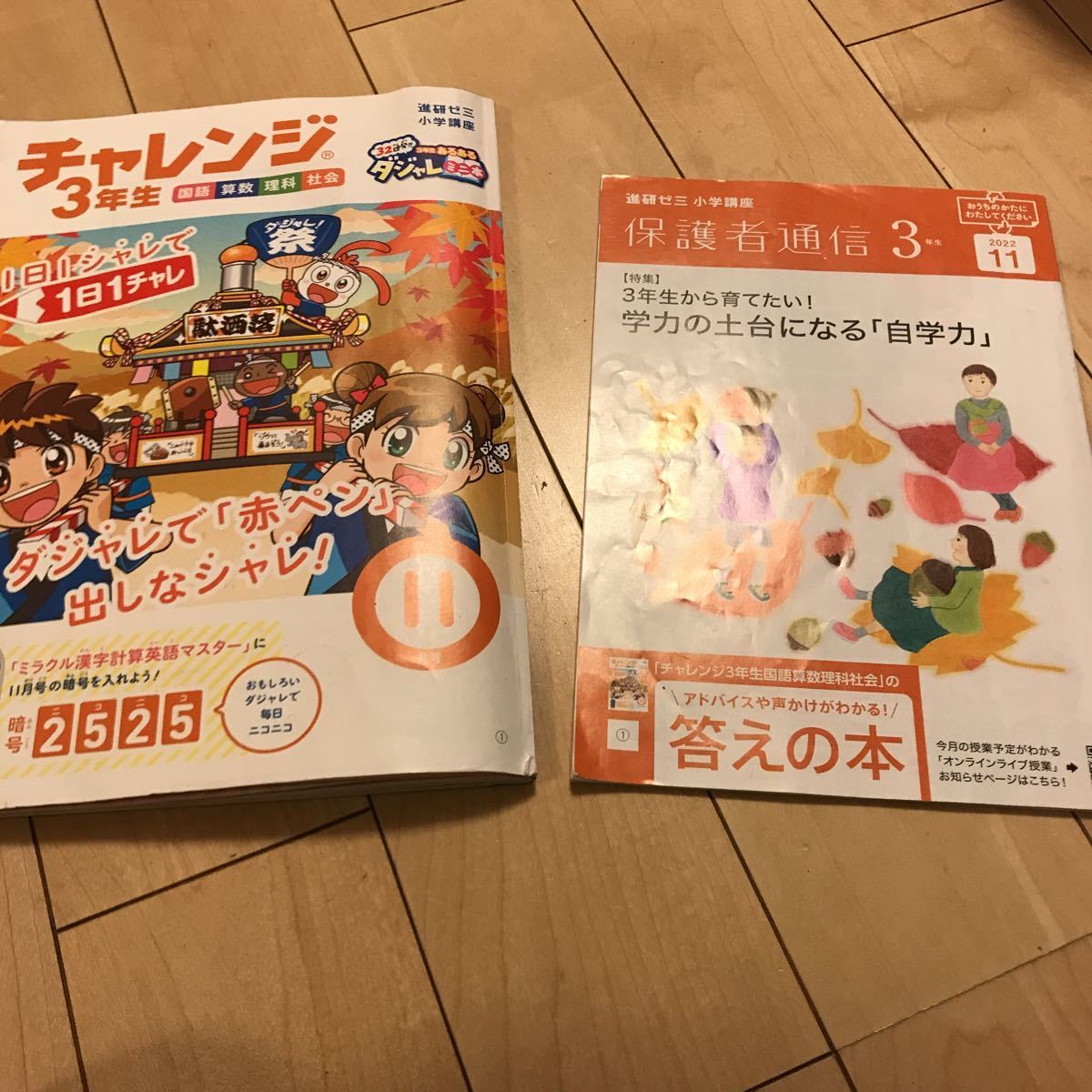 傷や汚れあり】チャレンジ3年生 2022年11月 進研ゼミ 小学講座の落札
