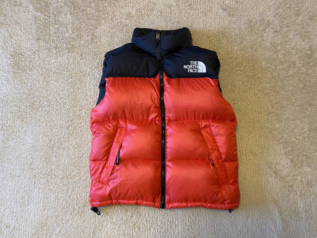 美品】THE NORTH FACE ヌプシ ダウンベスト 赤 700フィル S ノース