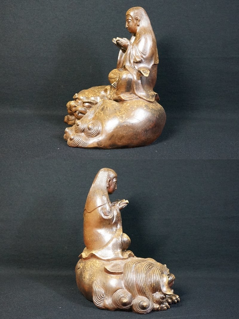 備前焼 木村長十郎 友敬 獅子 置物 2696 工芸品 