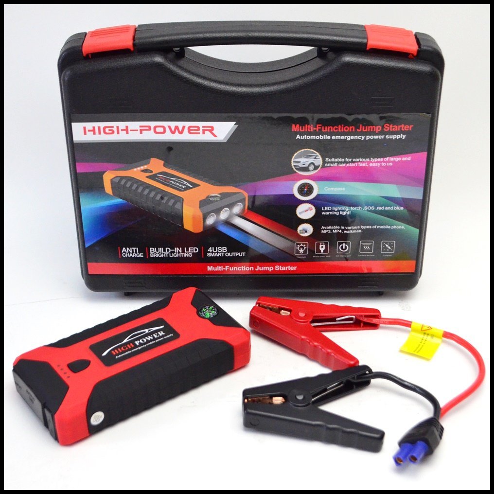 【やや傷や汚れあり】外観良品 HIGHPOWER ポータブルジャンプスターター JX29 容量20000mAh USBポート4つ クランプ