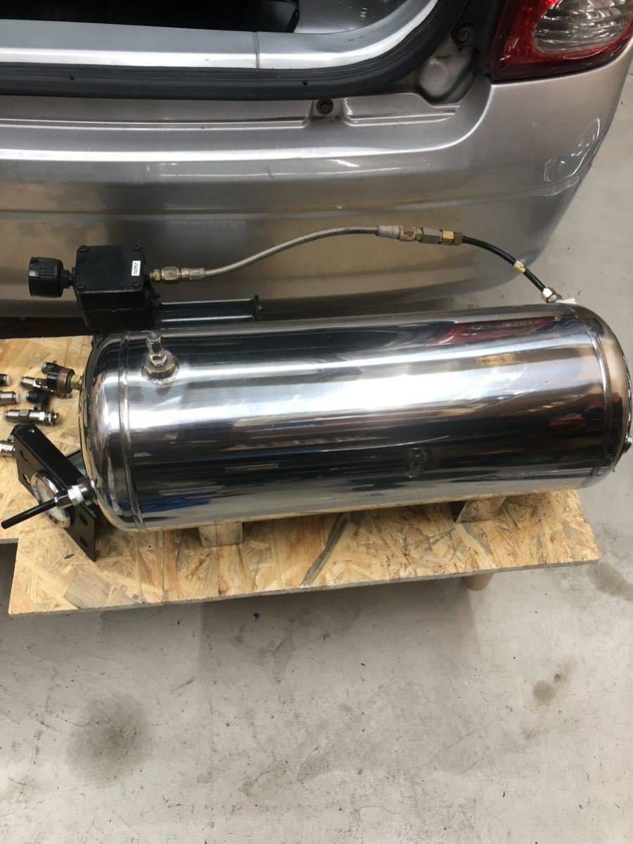 エアサスタンク　コンプレッサー エアサス コンプレッサー タンク エアゲージ 機械式スイッチ セット