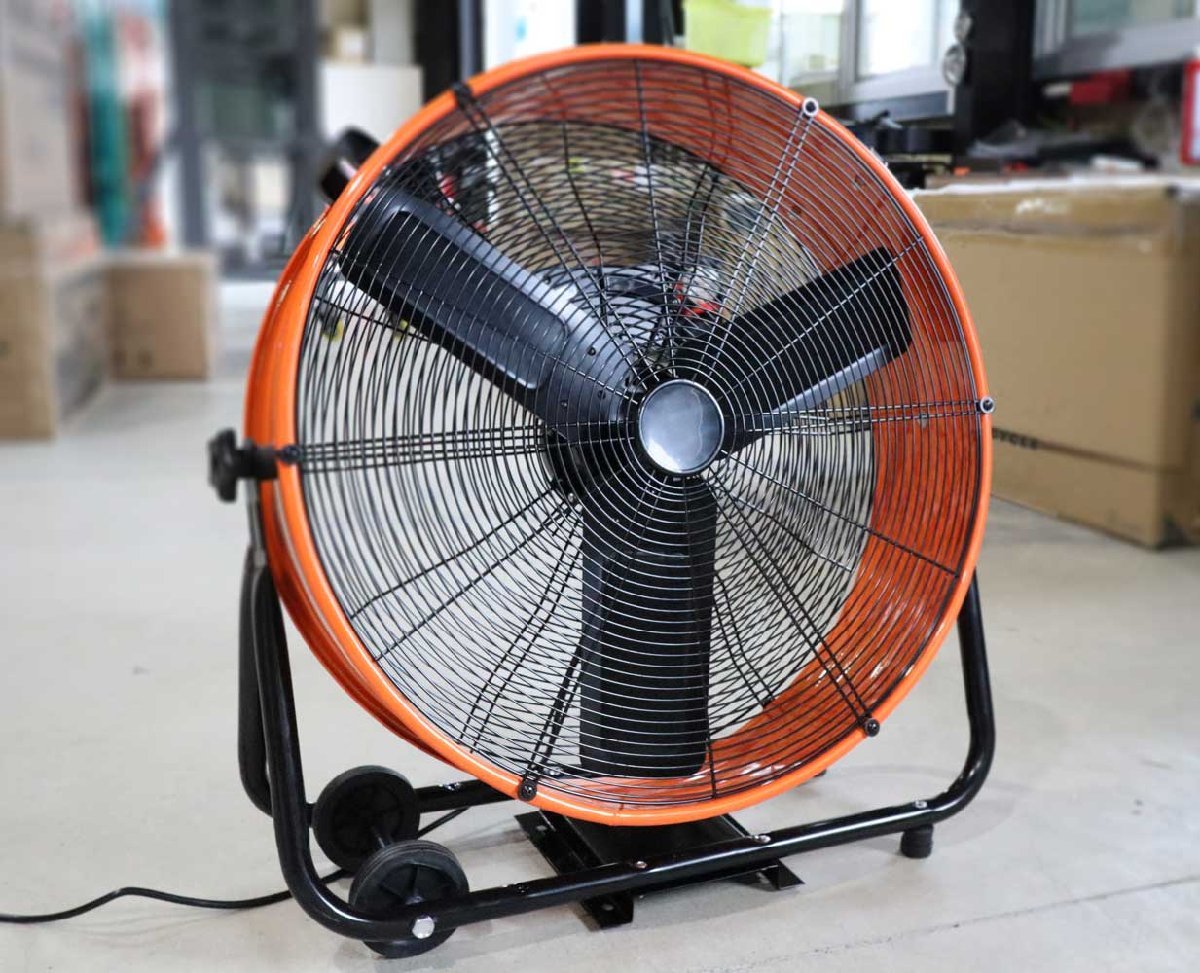 【未使用】大風量 強力 60cm 100V 大型 工業用 扇風機 工場扇 業務用 工場用 フロア ファン 床置き 天吊り 換気 熱中症 対策 ...