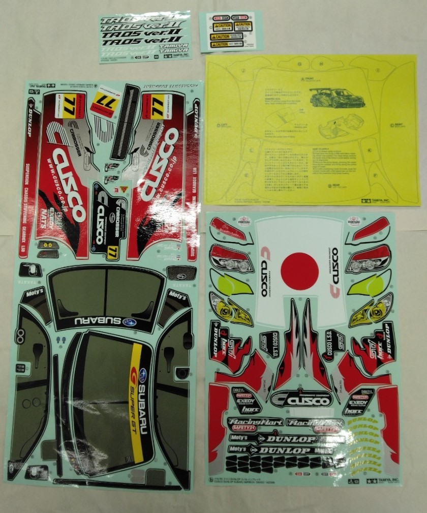 タミヤ クスコ DUNLOP スバル インプレッサ 1/10 スペアボディ 塗装済