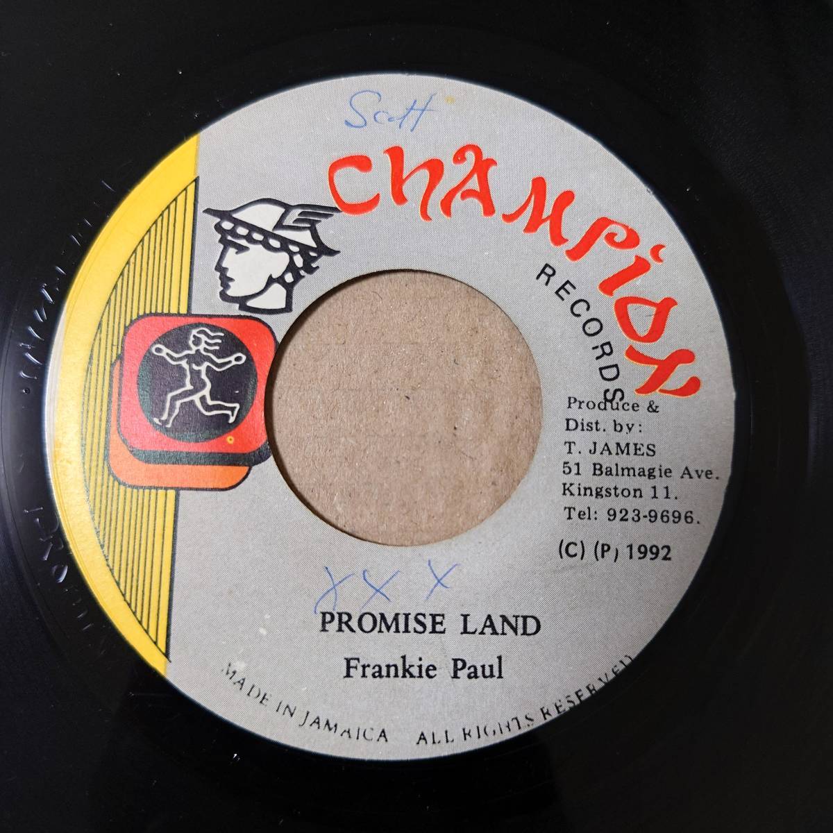 【目立った傷や汚れなし】★レア★ Frankie Paul Promised Land // Champion Records 7inch