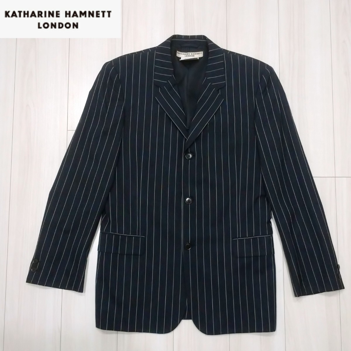 【未使用】新品 KATHERINE LONDON テーラードジャケット L メンズ スーツ キャサリンハムネットの落札情報詳細