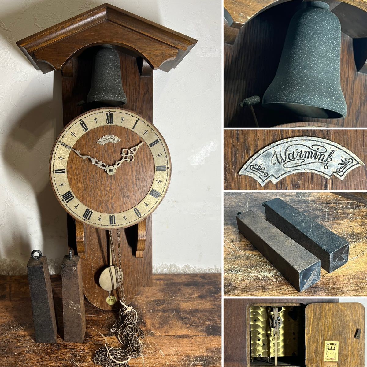 可動品 小型 WARMINK ワルミンク WUBA ウーバ 置時計 オランダ 可動品 小型 WARMINK ワルミンク WUBA ウーバ 置時計 オランダ