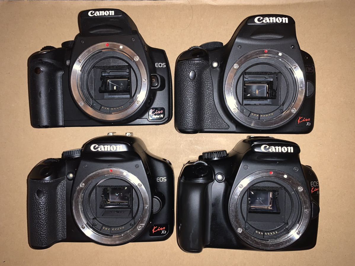 【傷や汚れあり】Canon キャノン EOS Kiss X2 X3 X50 デジタル一眼レフカメラ レンズ複数 70300 2880 18
