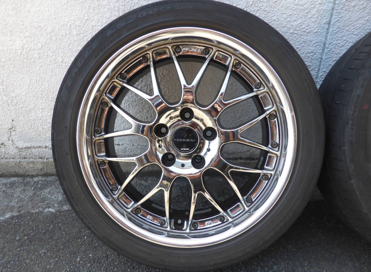 傷や汚れあり】中古ホイール WORK TERMIST TM1 18×7.5JJ 5H114.3+47 4