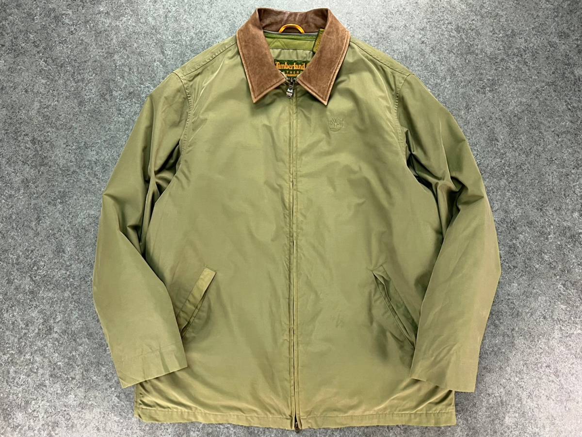ティンバーランド　ハンティングジャケット　ブルゾン 90s ティンバーランド ハンティングジャケット レザー ビッグサイズ