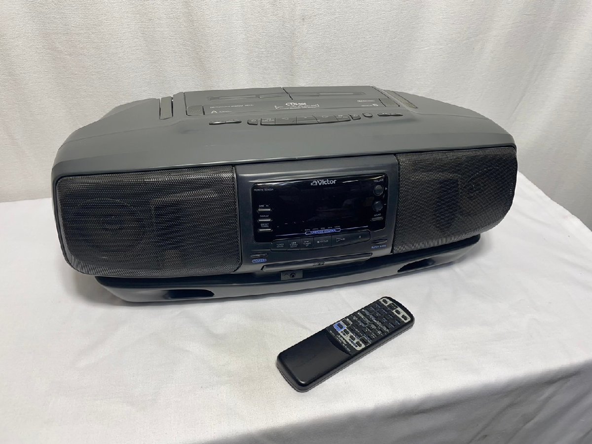 傷や汚れあり】▽Victor CDラジカセ RC-X1 リモコンあり 93年製 CD再生