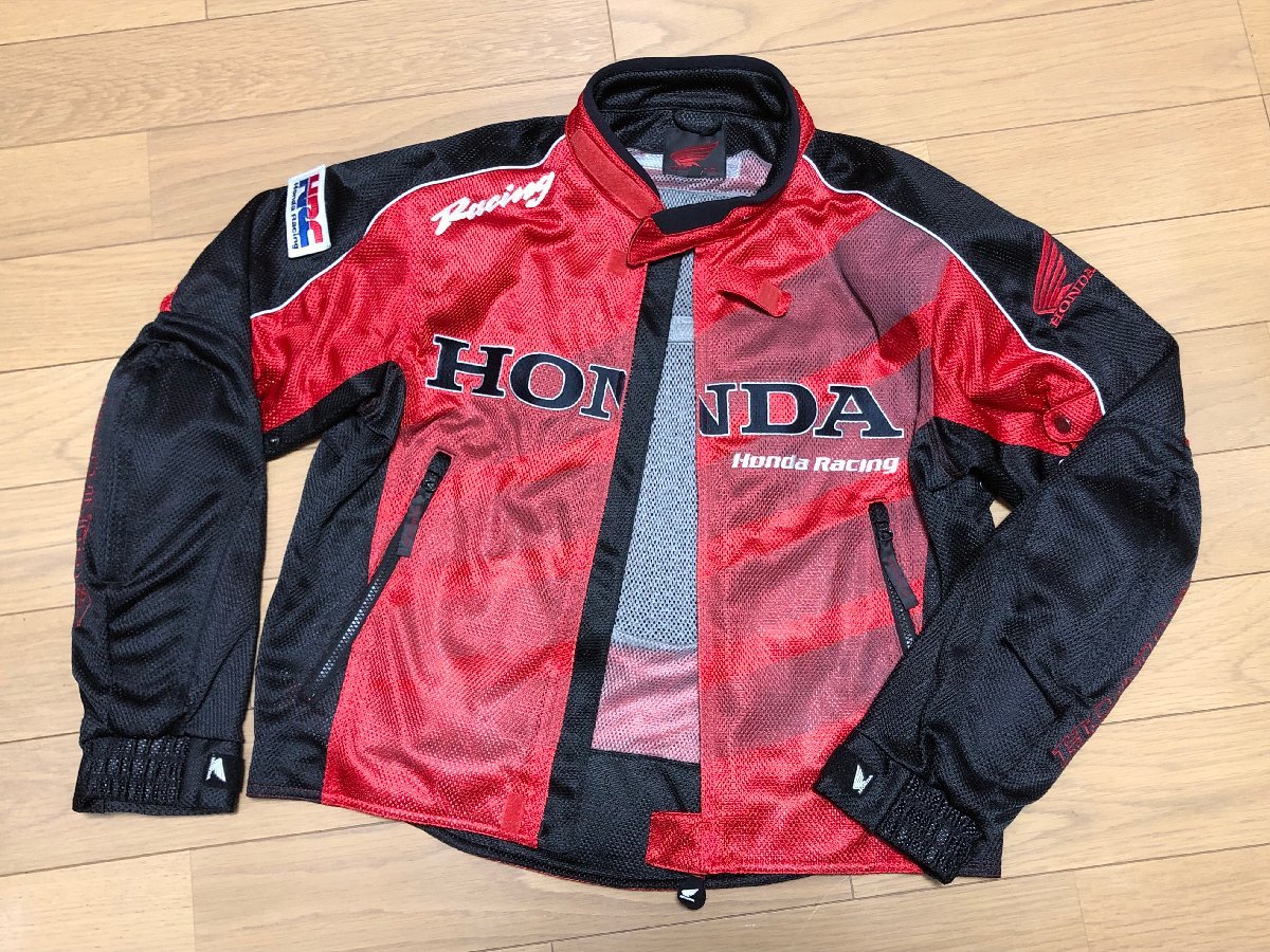 HONDA HRC レーシングジャケット レッド M プロテクター ウィング HONDA HRC レーシングジャケット レッド M プロテクター ウィング やや
