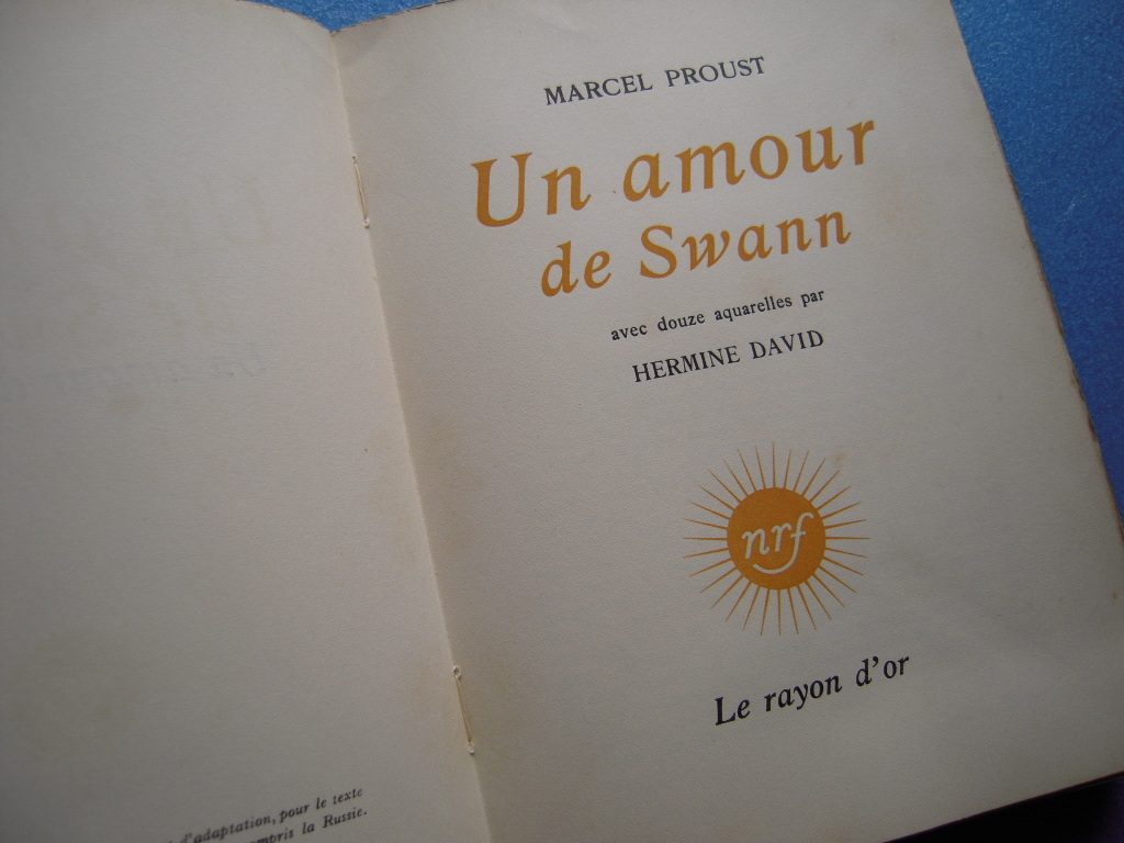 【やや傷や汚れあり】「マルセル・プルースト『恋するスワン Un amour de Swann』1951」エルミーヌ・ダヴィッド挿絵入！の落札