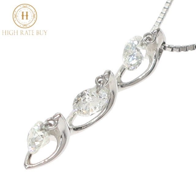 750.18金、WG．ダイヤモンド、ペンダント、No.424. アクセサリー 