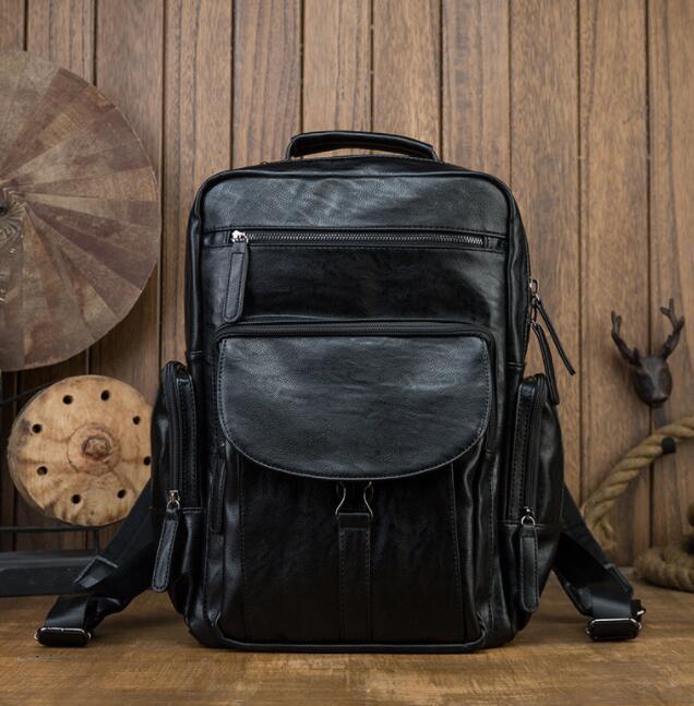 【未使用】高品質★イギリス風 大容量 レトロ リュックサック 通勤通学 レザーバッグ 本革 牛革バックパック スクールバッグの落札情報詳細