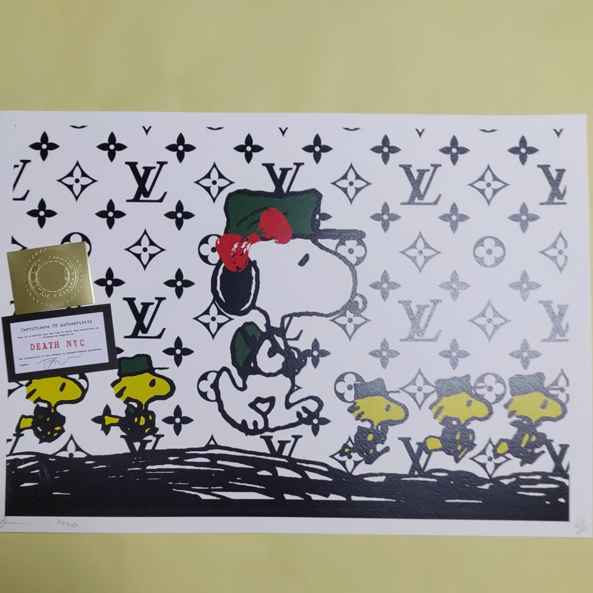 未使用】DEATH NYC 世界限定100枚 アートポスター SNOOPY スヌーピー