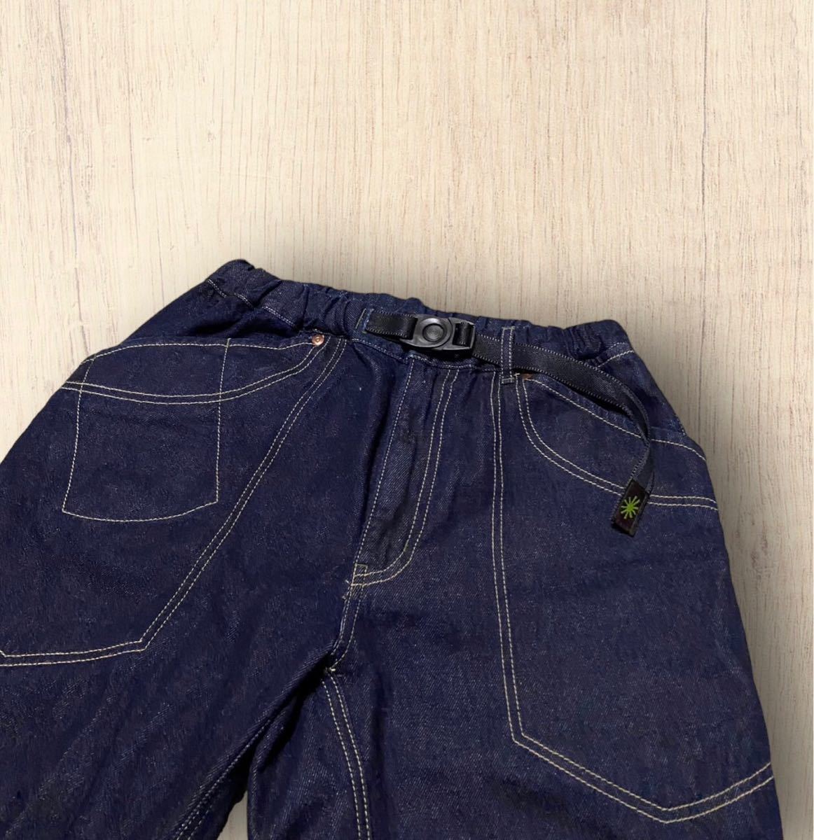 【目立った傷や汚れなし】GO HEMP ゴーヘンプ cos9135 デニム クライミング ヘンプ パンツ イージーパンツ★濃紺 Sサイズ★