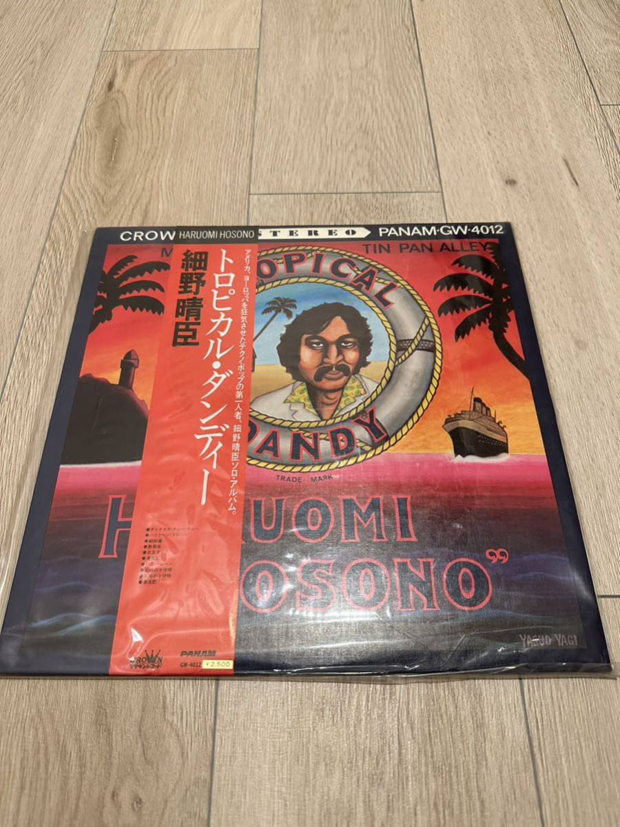 【やや傷や汚れあり】LPレコード 細野晴臣 トロピカル ダンディ HARUTOMI HOSONO TROPICAL DANDY CROWN