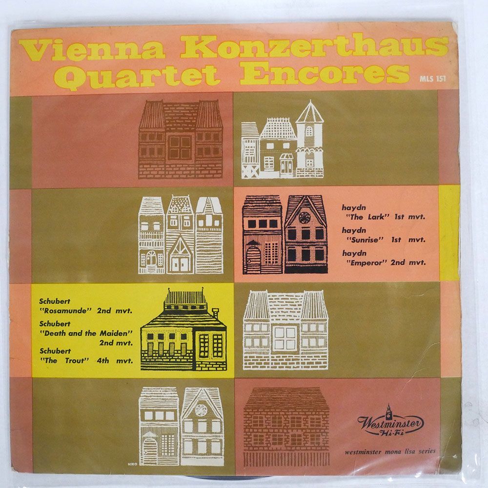 【傷や汚れあり】赤盤 ペラ プロモ VIENNA KONZERTHAUS QUARTET ENCORES/HAYDN STRING