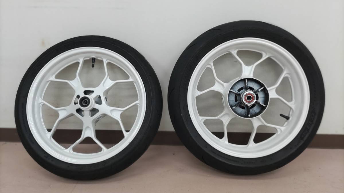 やや傷や汚れあり】YAMAHA YZF-R25 RG10J 純正ホイール前後セット 白