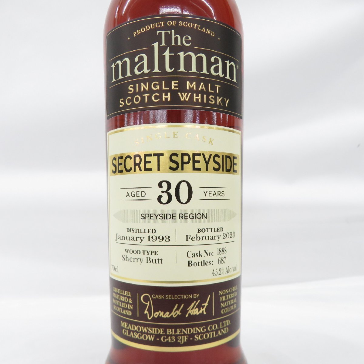 未使用】【未開栓】The maltman ザ・モルトマン シークレット スペイ