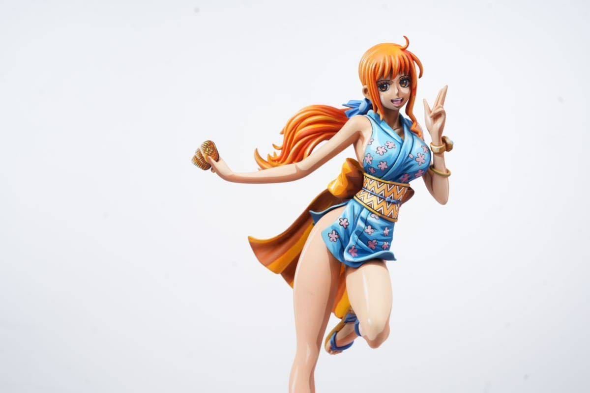 ワンピース、ナミ、フィギュア、リペイント、キャンパスポスター、額縁