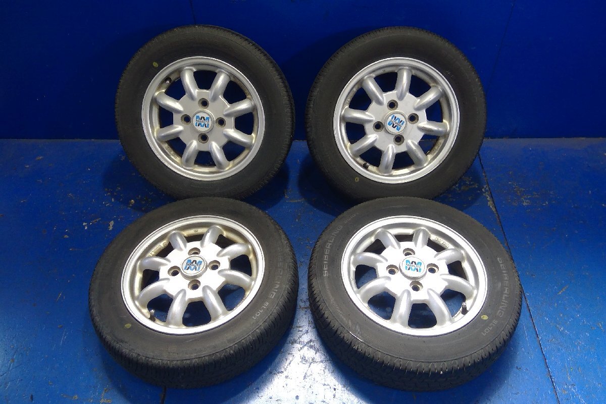ミニライト　MINILITE 12インチホイール 4本セット　 12×4J　+45　PCD100 シルバー　 ダイハツ MINILITE ミニライト 12インチ アルミホイール 4本 4H PCD