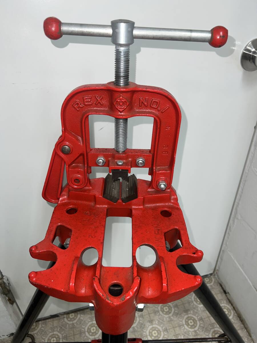 REX レッキス パイプバイス No.1 三脚スタンド付き パイプ配管 鋼管