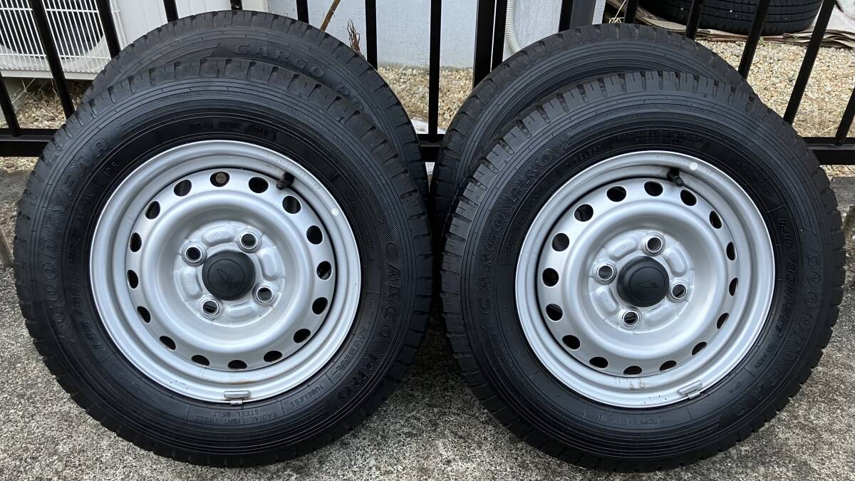 145/80R12 タイヤホイールセット　2024年　 軽バン　バリ山 軽バン‼️タイヤホイール12インチグッドイヤー2024年製バリ山145