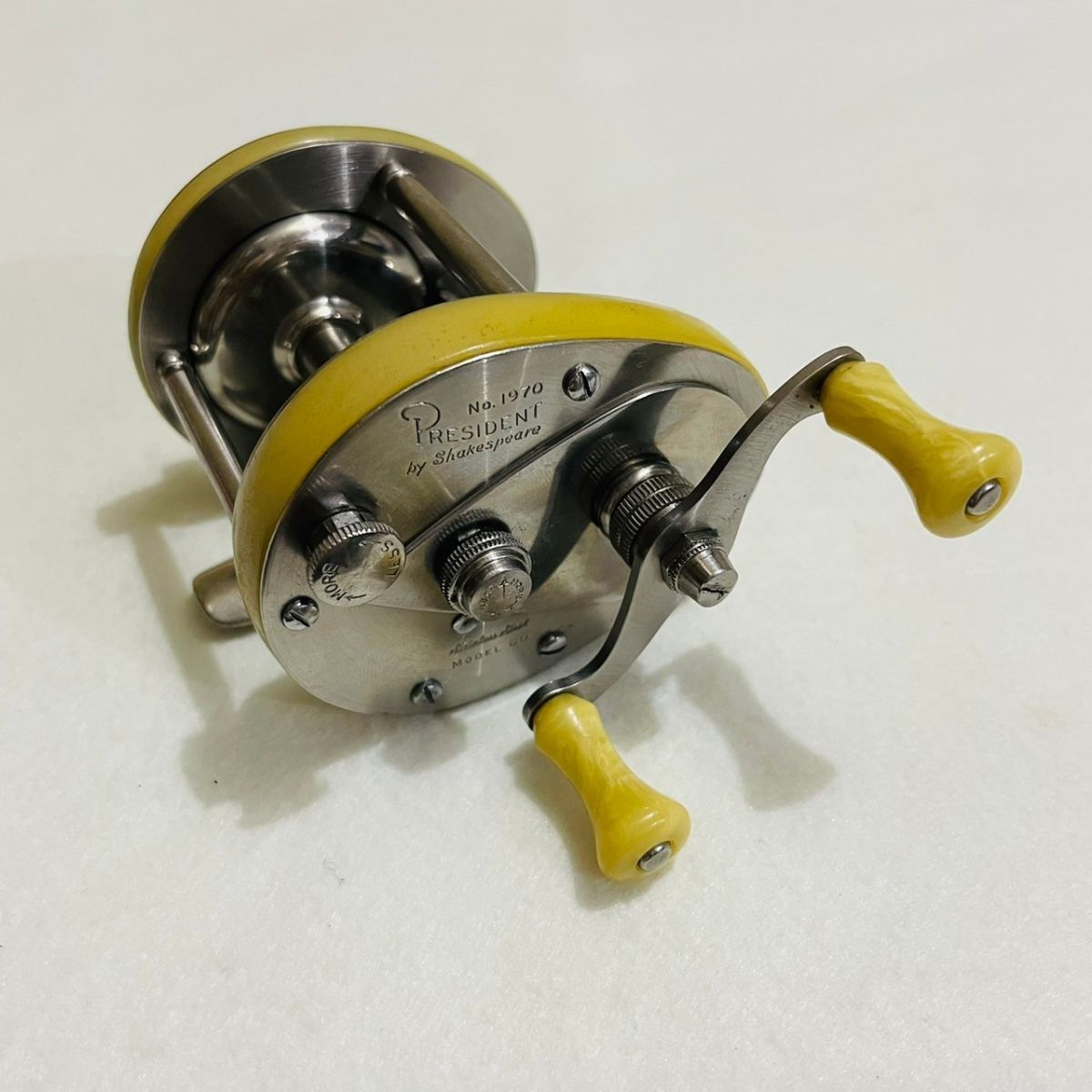 Moulinet De Pêche Vintage Shakespeare Président Modèle GD - Années 1970 - Fabriqué Aux USA