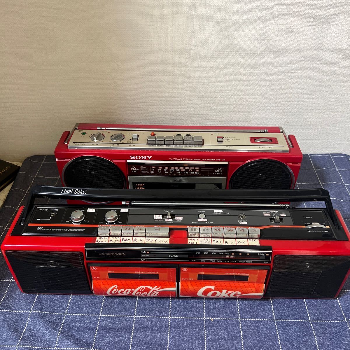 SONY DodecaHORN 赤 ラジカセ カセットプレーヤー美品 SONY DodecaHORN 赤 ラジカセ カセットプレーヤー美品
