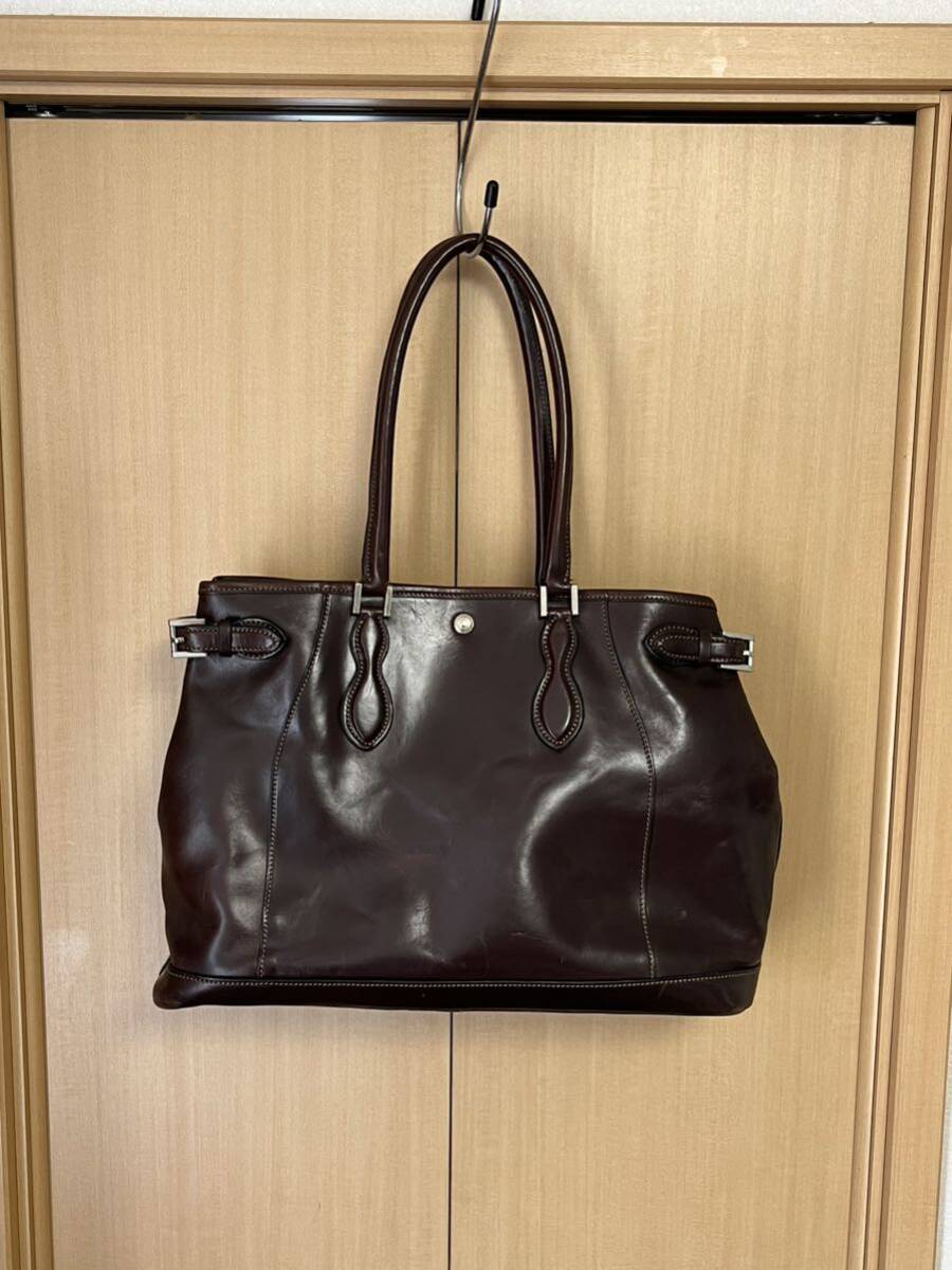 ワイルドスワンズ ドラッカー トートバッグ サドルプルアップ チョコ